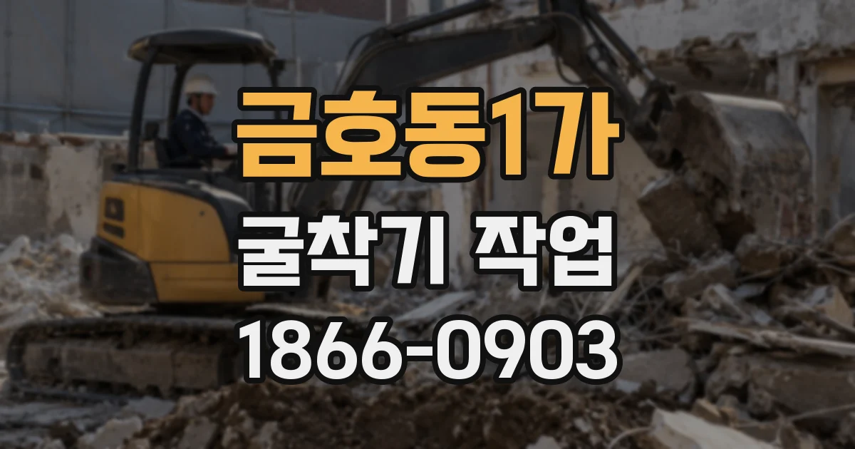 금호동1가 굴착기 작업
