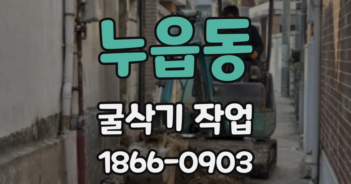 누읍동 굴삭기 작업