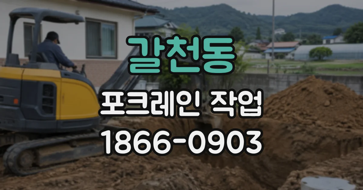 갈천동 포크레인작업