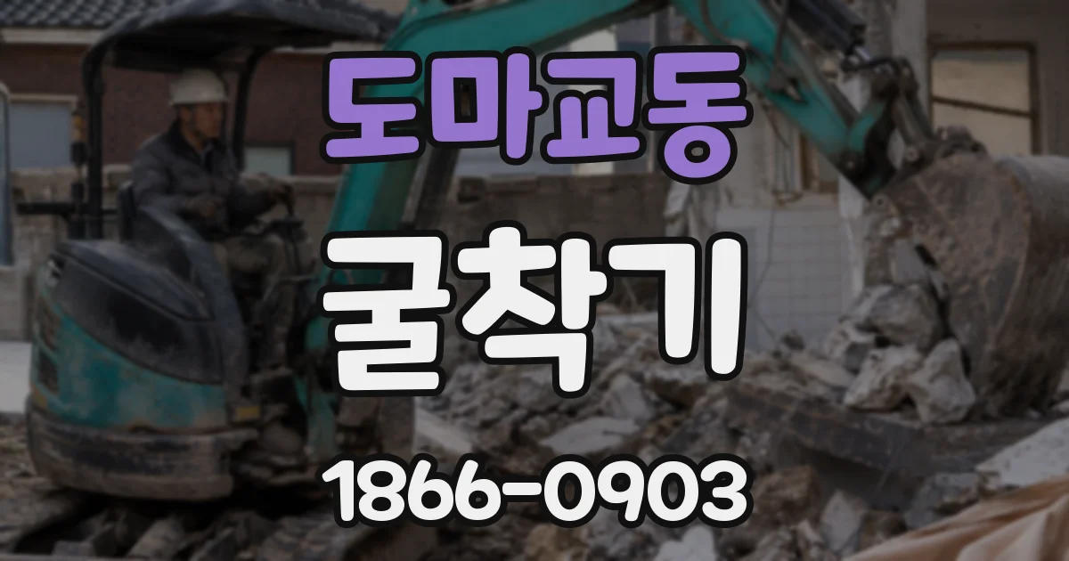 도마교동 굴착기