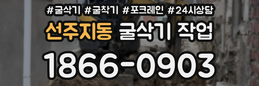 선주지동 굴삭기 작업