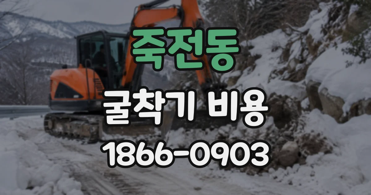 죽전동 굴착기비용