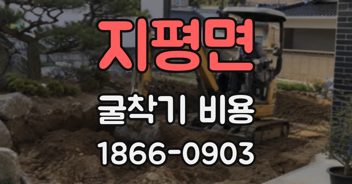 지평면 굴착기 비용