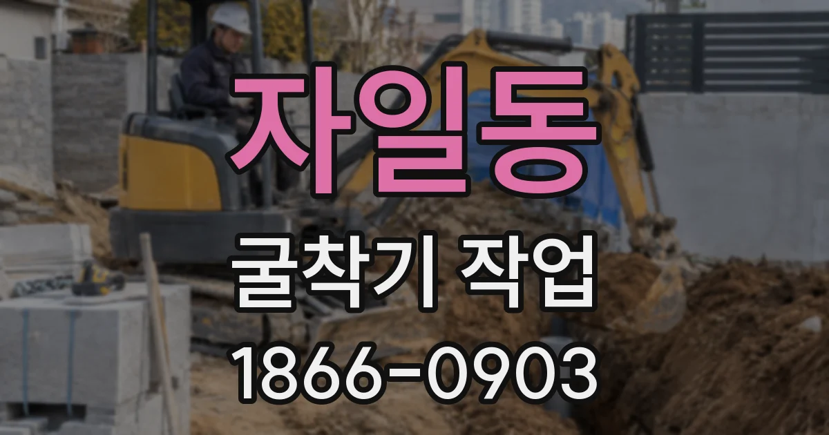 자일동 굴착기 작업