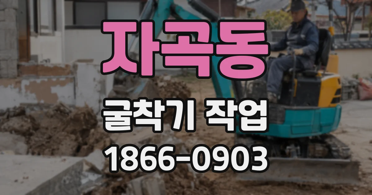 자곡동 굴착기 작업