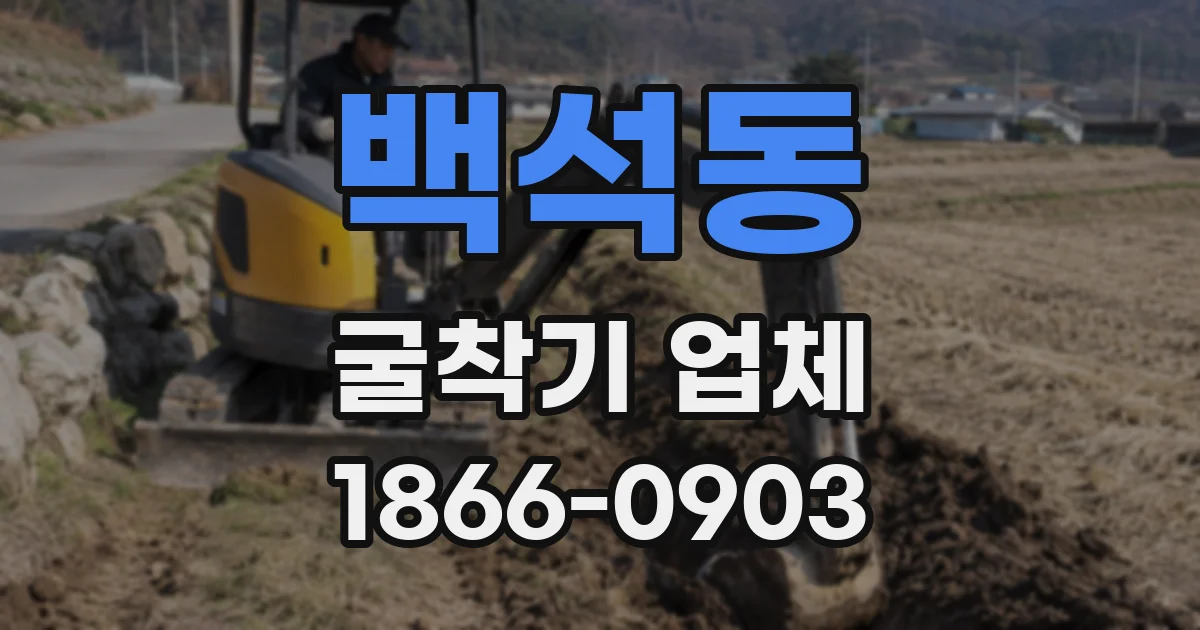 백석동 굴착기 업체