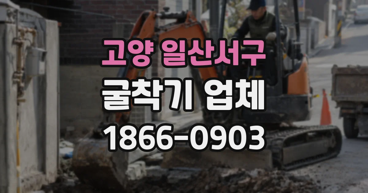 고양 일산서구 굴착기 업체