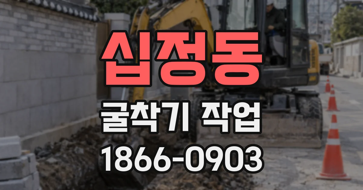 십정동 굴착기 작업