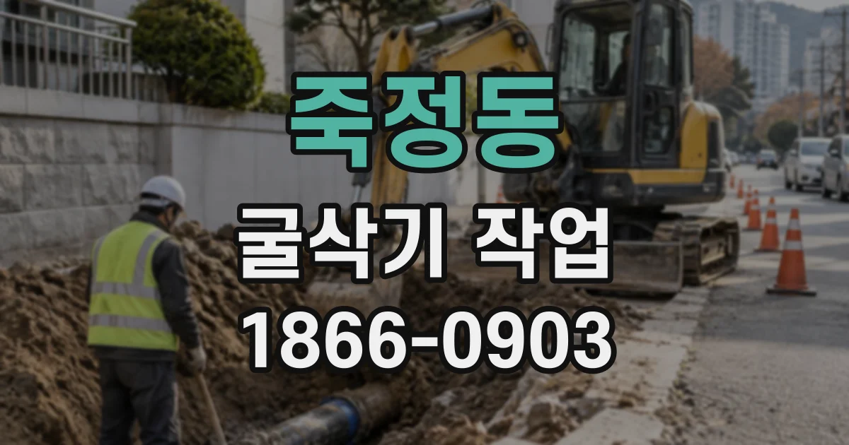 죽정동 굴삭기작업