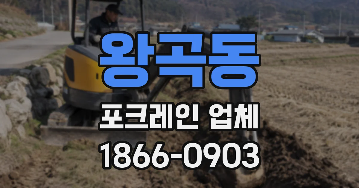 왕곡동 포크레인 업체