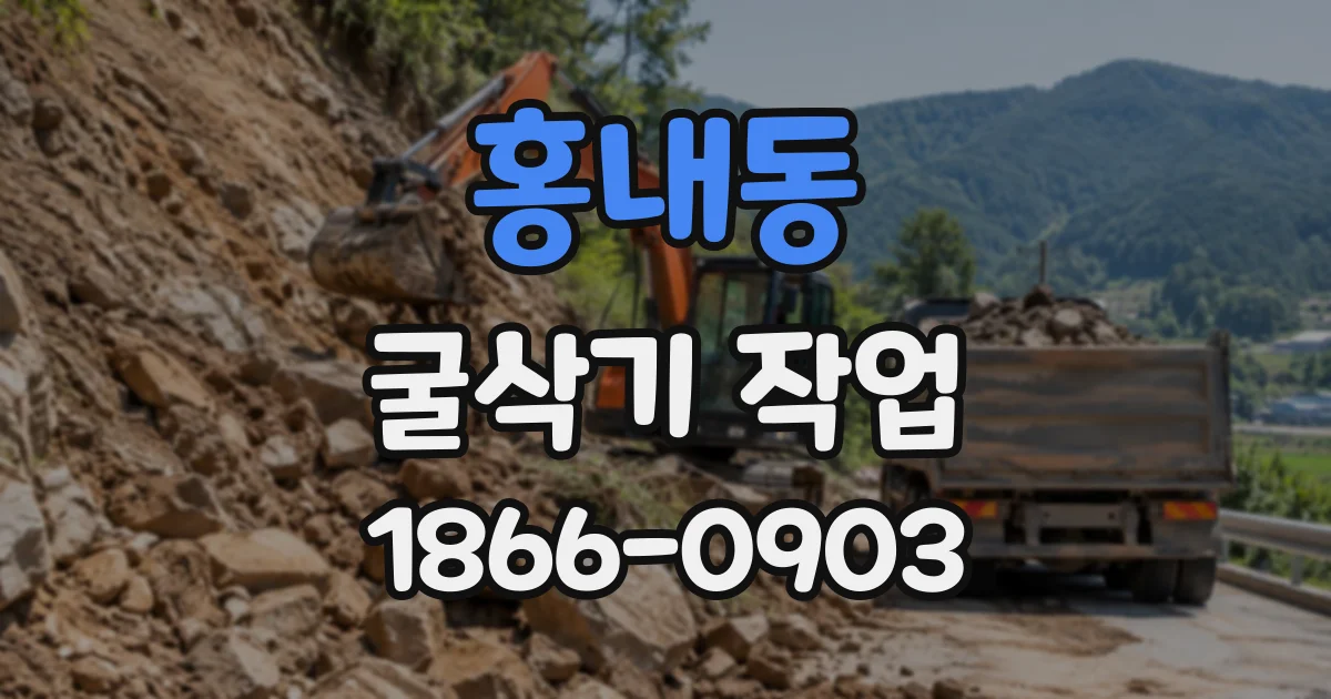 홍내동 굴삭기작업