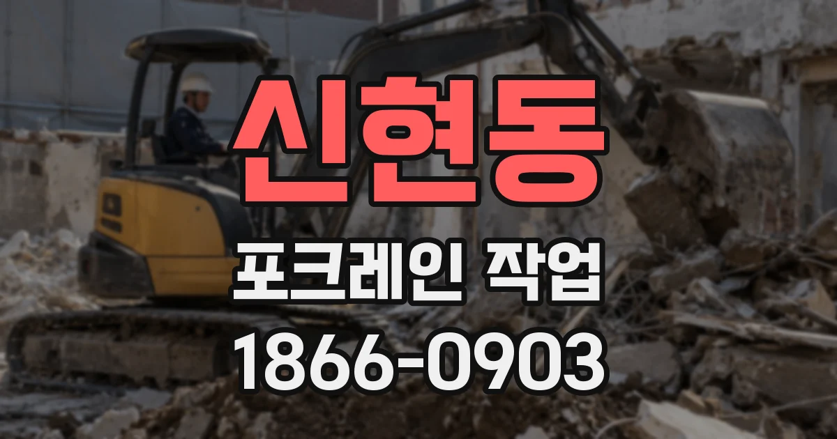 신현동 포크레인 작업