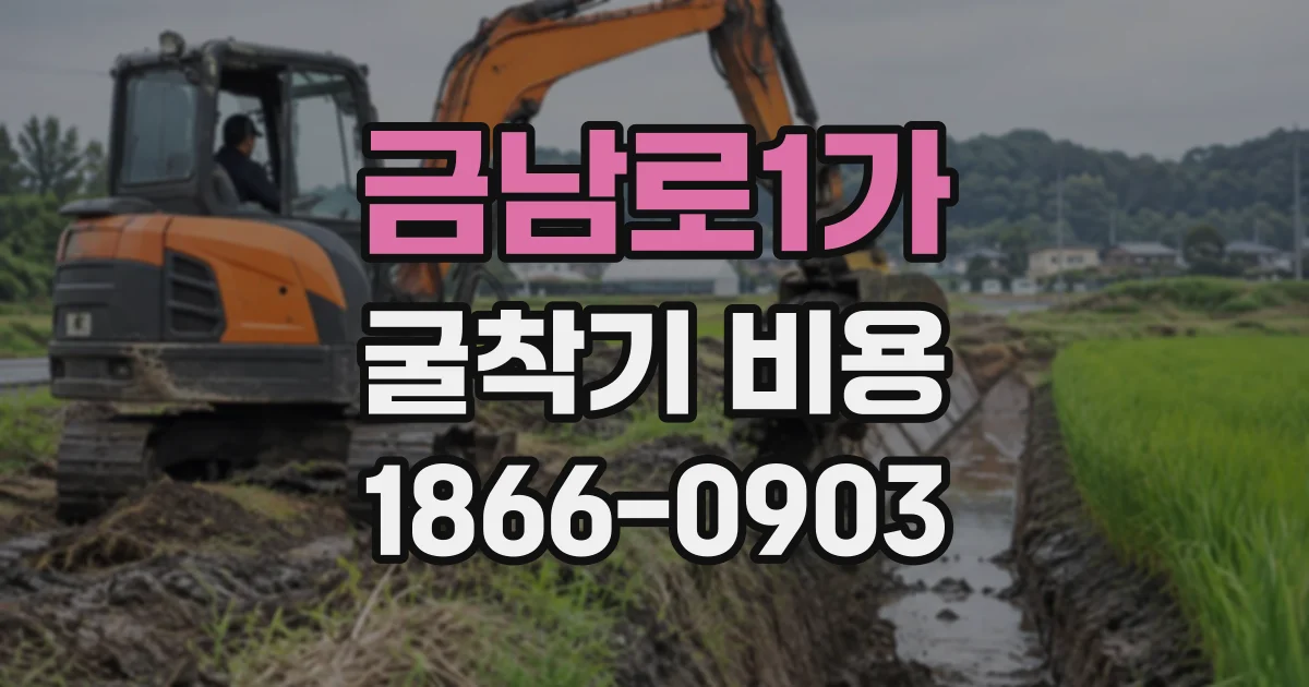 금남로1가 굴착기비용