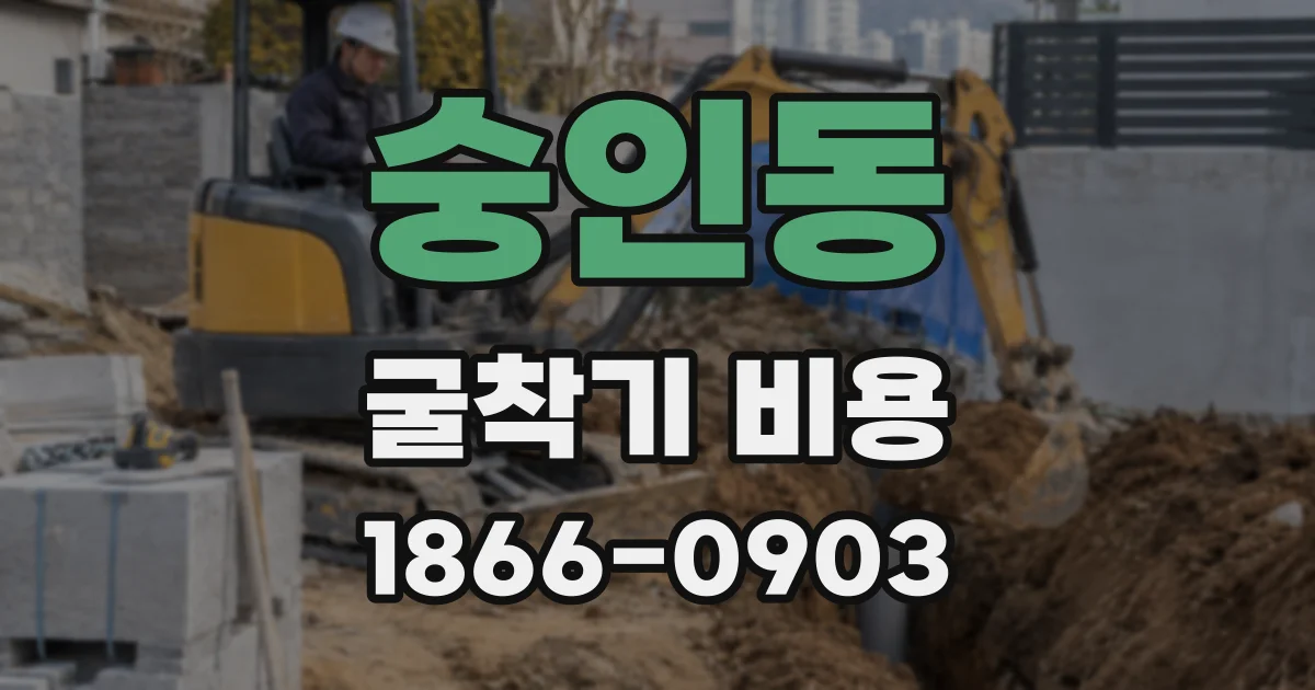 숭인동 굴착기 비용