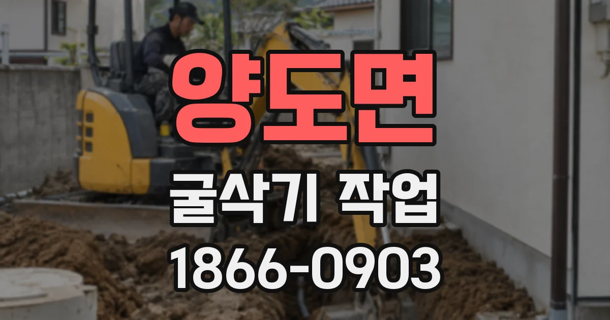 양도면 굴삭기 작업
