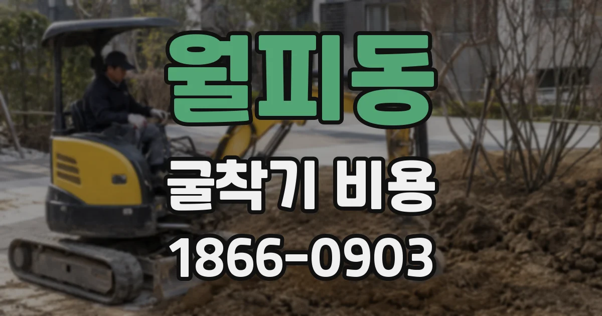 월피동 굴착기 비용