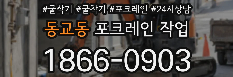 동교동 포크레인 작업