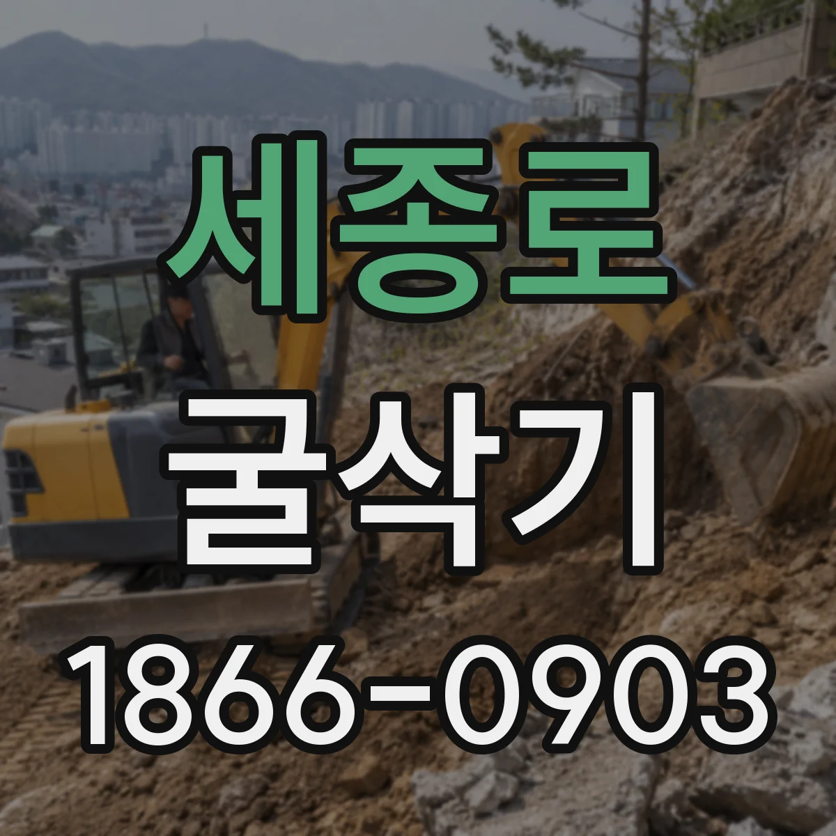 세종로 굴삭기