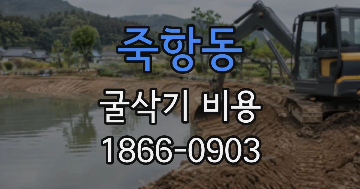 죽항동 굴삭기비용