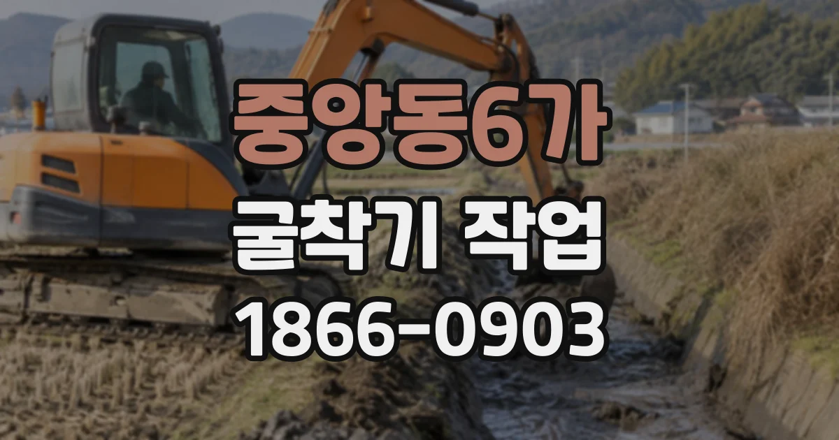 중앙동6가 굴착기작업