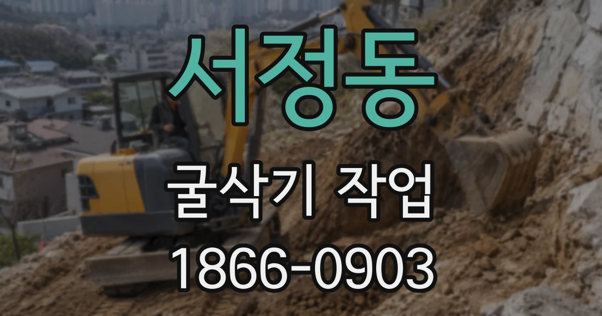 서정동 굴삭기 작업