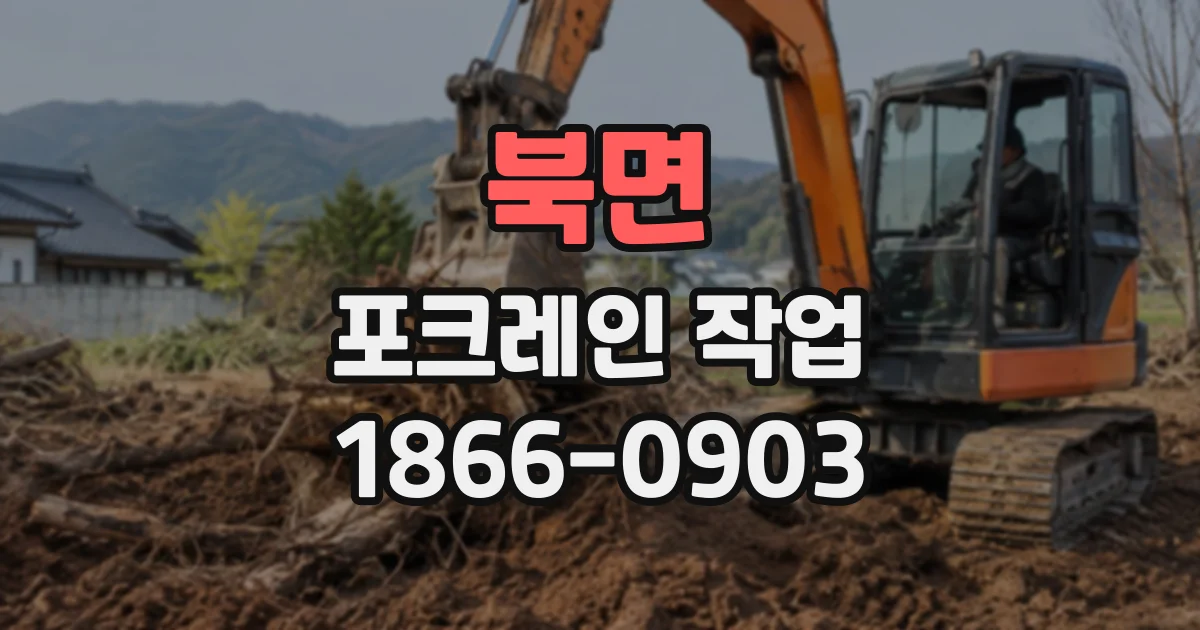 북면 포크레인작업