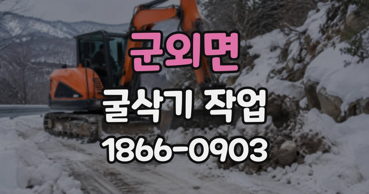 군외면 굴삭기작업