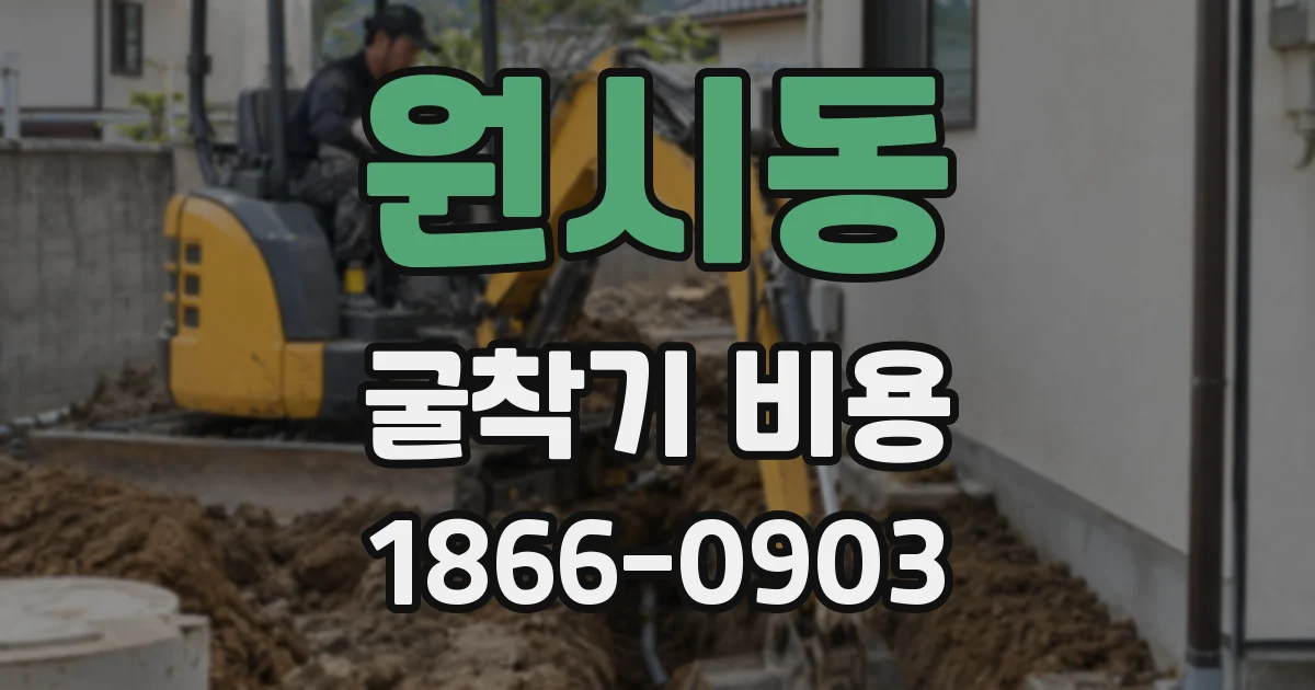 원시동 굴착기 비용