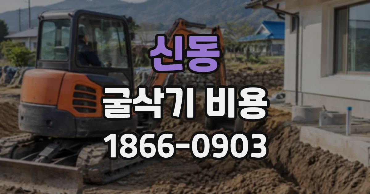 신동 굴삭기비용