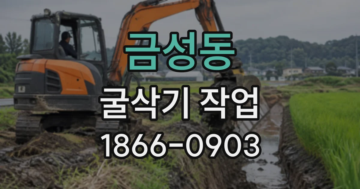 금성동 굴삭기작업
