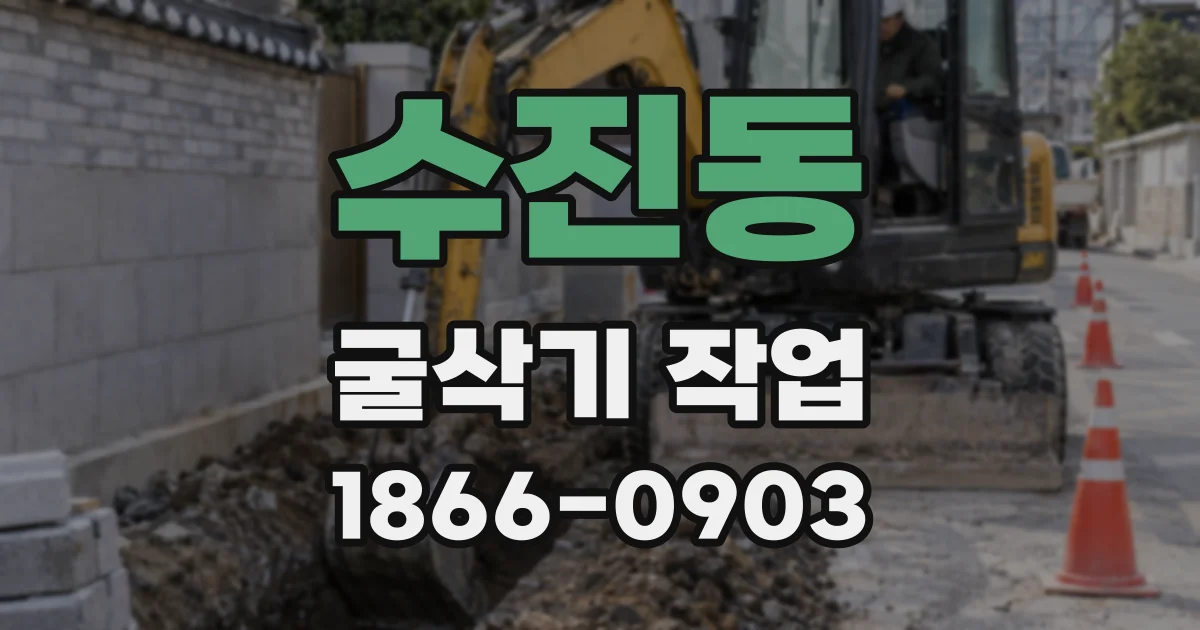 수진동 굴삭기 작업