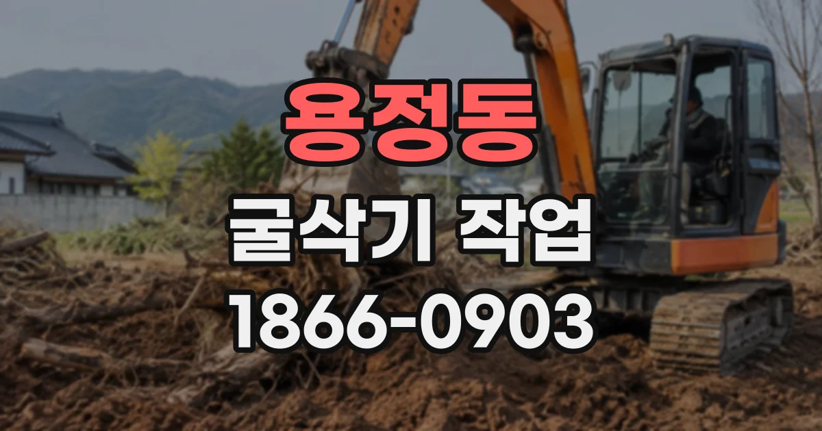 용정동 굴삭기작업