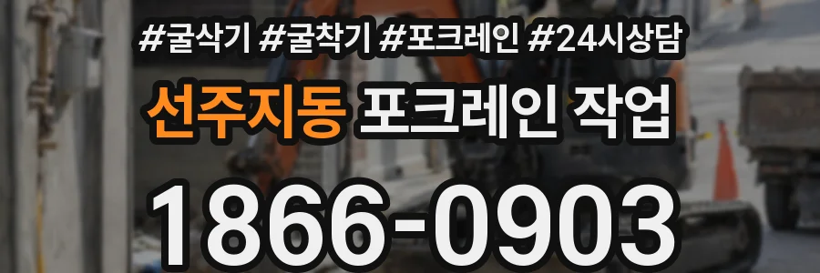 선주지동 포크레인 작업