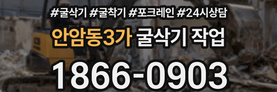 안암동3가 굴삭기 작업