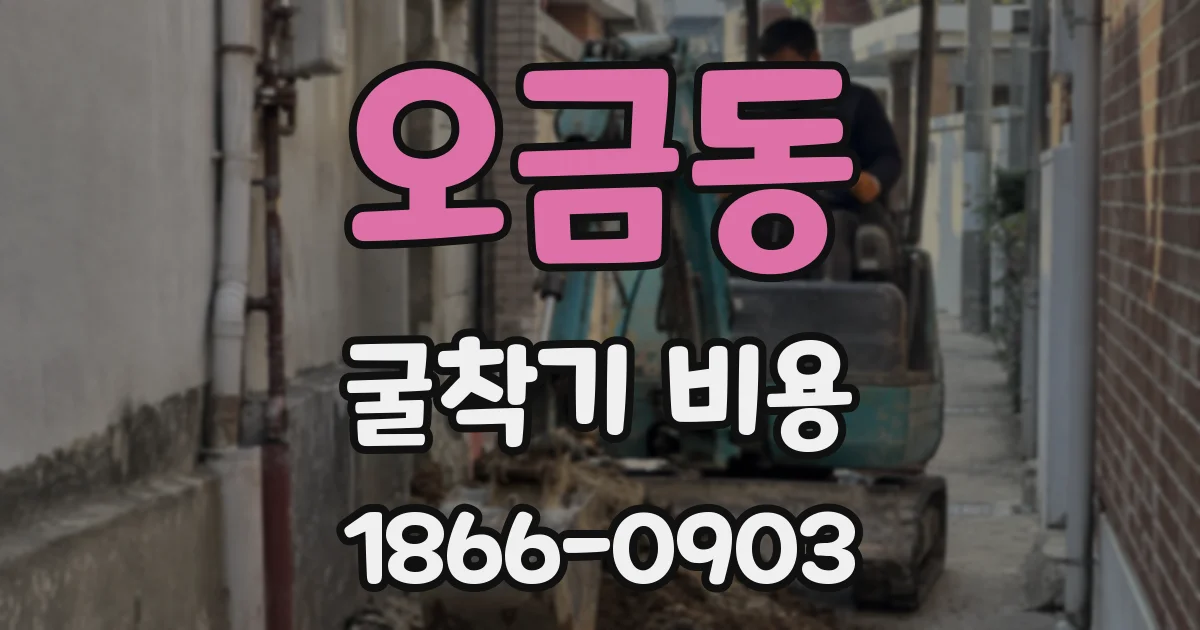 오금동 굴착기 비용