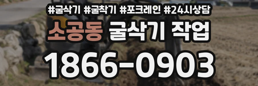 소공동 굴삭기 작업