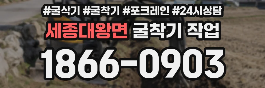 세종대왕면 굴착기 작업