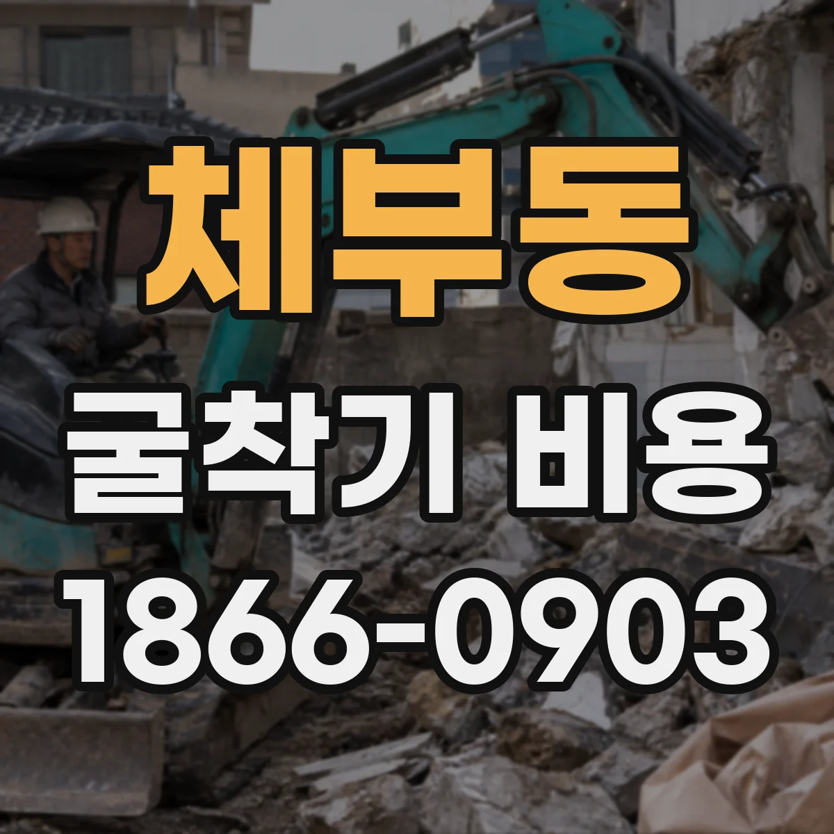 체부동 굴착기 비용