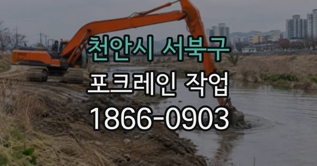 천안시 서북구 포크레인작업