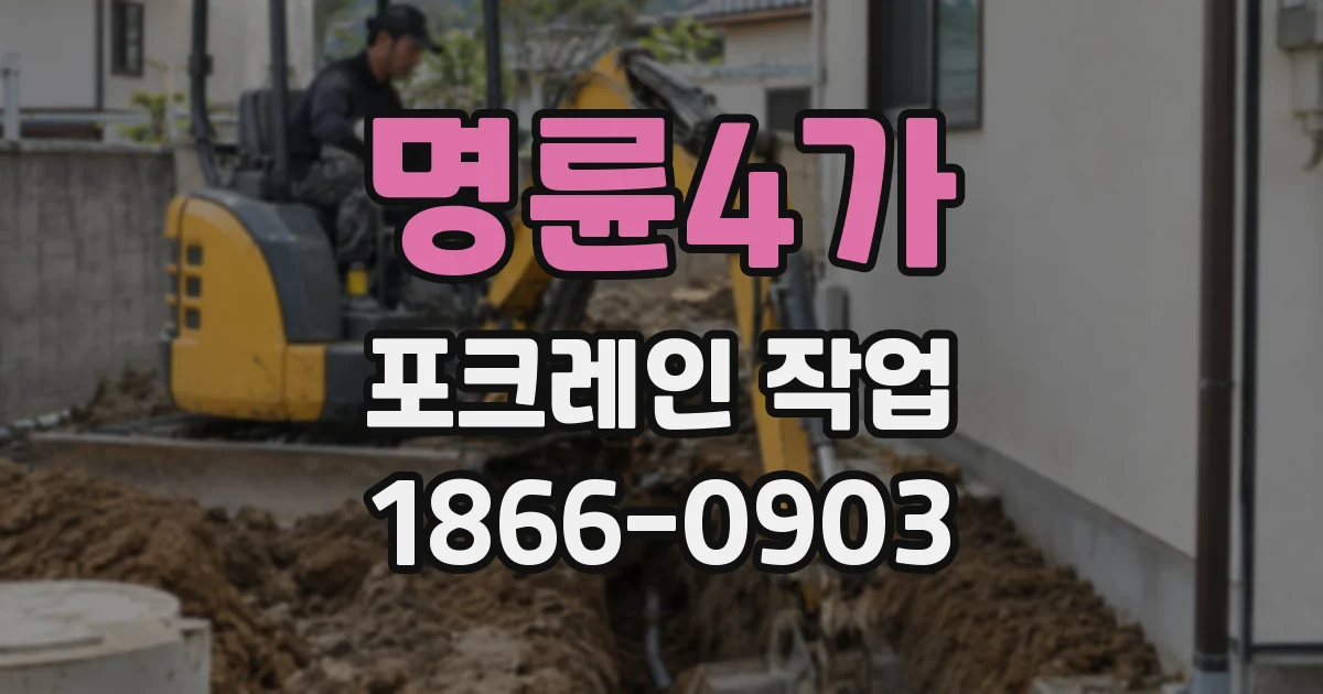 명륜4가 포크레인 작업