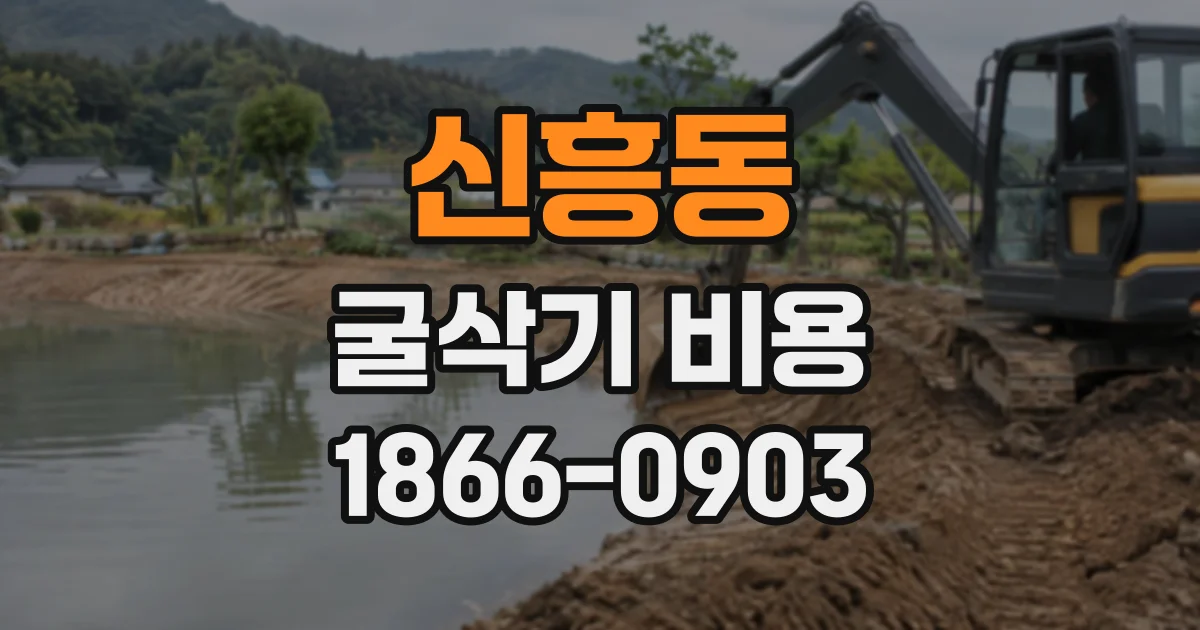 신흥동 굴삭기비용