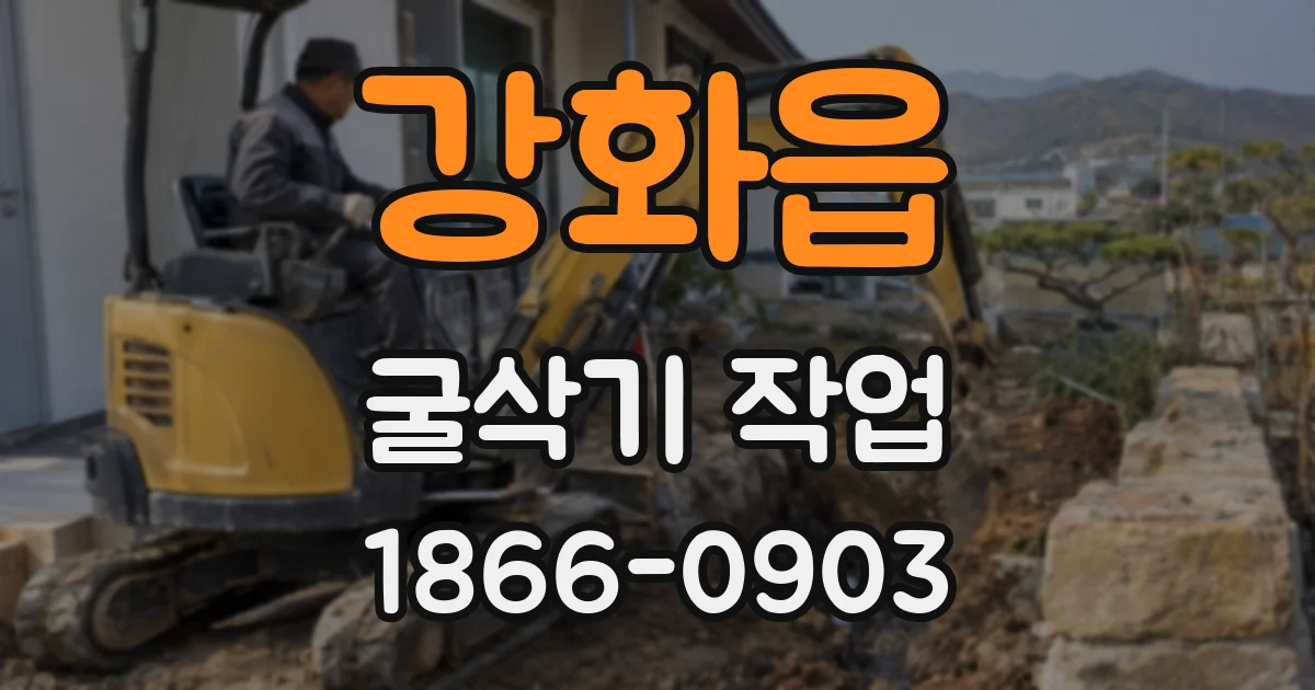 강화읍 굴삭기 작업
