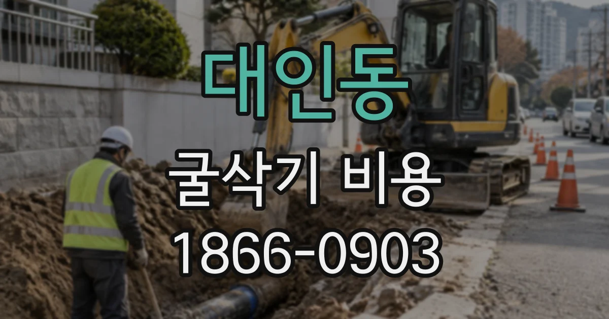 대인동 굴삭기비용
