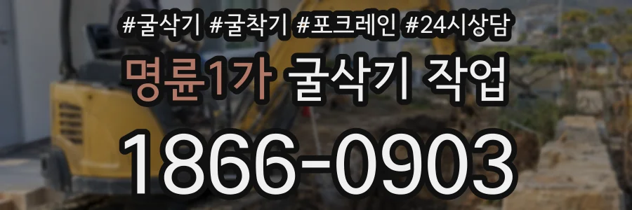 명륜1가 굴삭기 작업