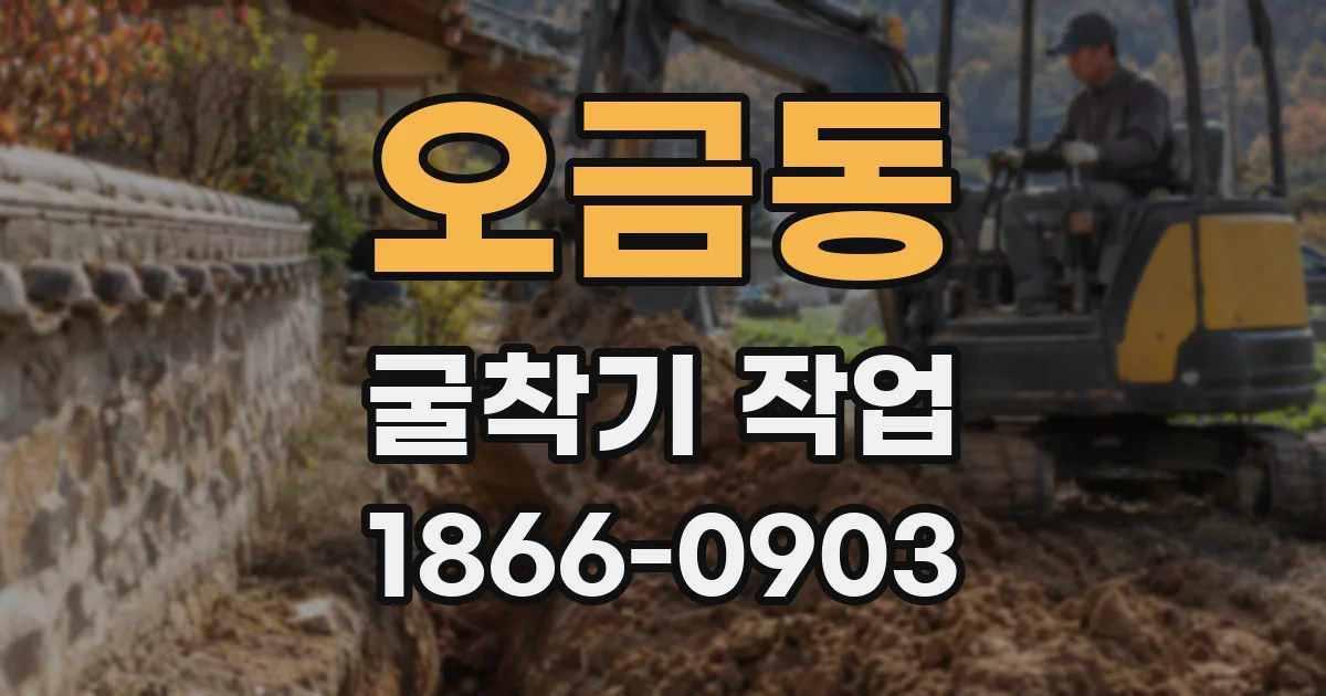 오금동 굴착기 작업