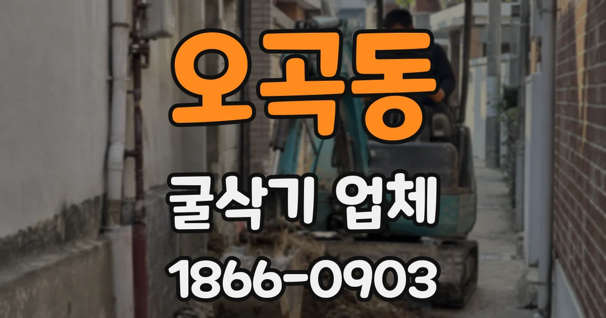 오곡동 굴삭기 업체