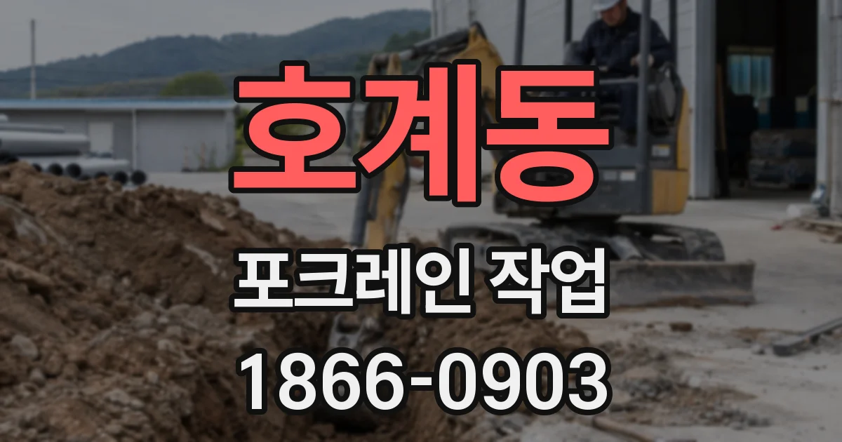 호계동 포크레인 작업