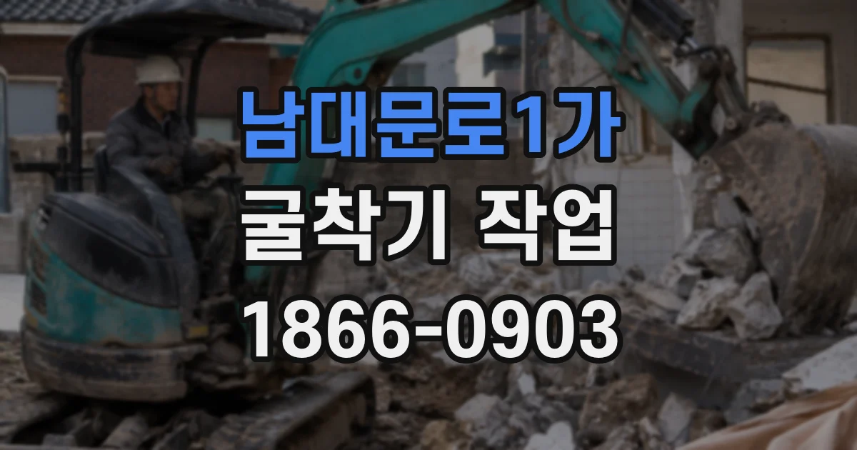 남대문로1가 굴착기 작업