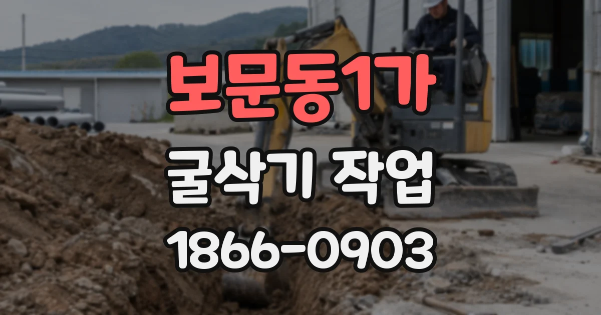 보문동1가 굴삭기 작업