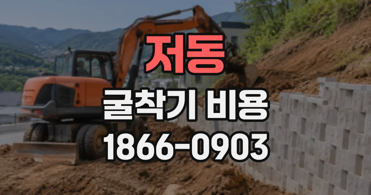 저동 굴착기비용